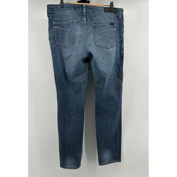 Seven7 Women Size 16 Blue Jeans Denim Skinny Fit Medium Wash Classic Fall Winter - Picture 2 of 12